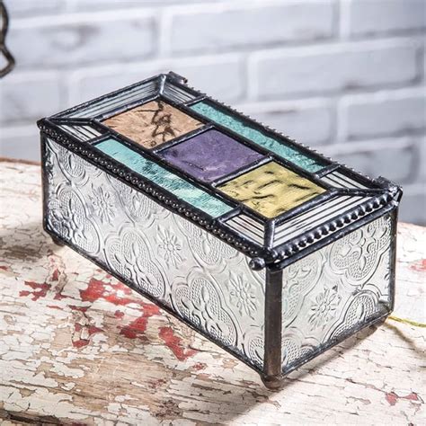 glass and metal display box|decorative glass boxes with lids.